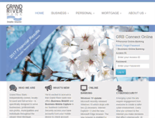 Tablet Screenshot of grandriverbank.com